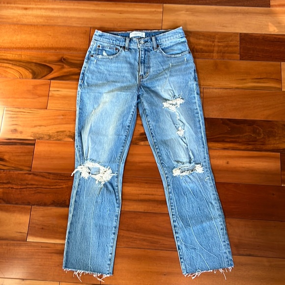 Mid Rise Boyfriend Jeans - Picture 1 of 3